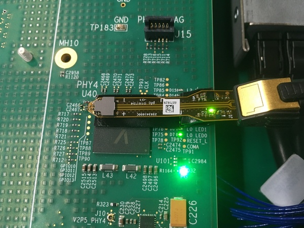 Probes soldered to a circuit board