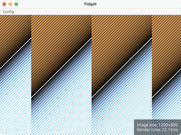 Screenshot of a sawtooth wave with a discontinuous distance field