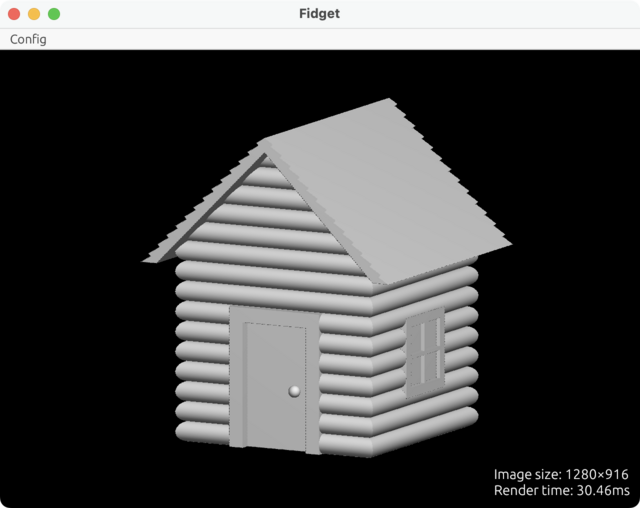 cabin with a roof, with incorrect shading