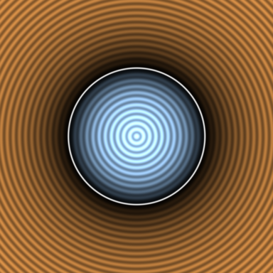 Picture of a circle with field lines shown