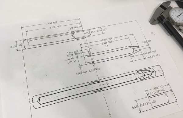 drawings, showing hand-annotations