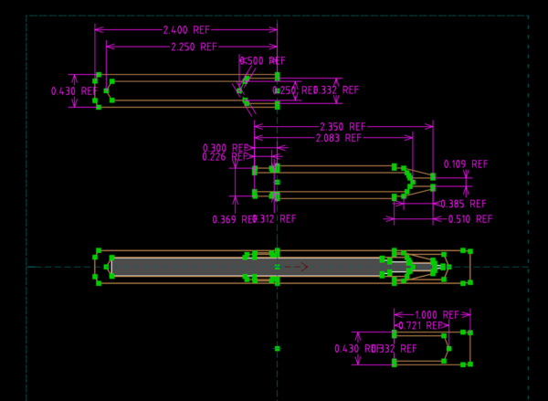 machining drawings of a pen