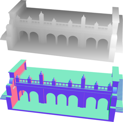 Depth and normal images